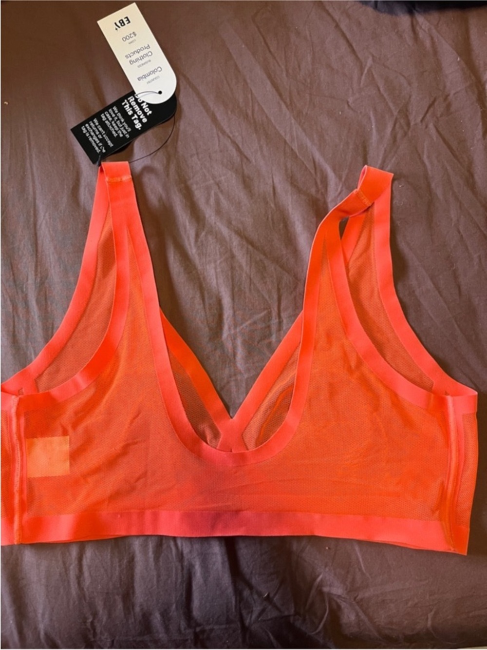 Mesh V-Neck Bralette in ORANGE by EBY